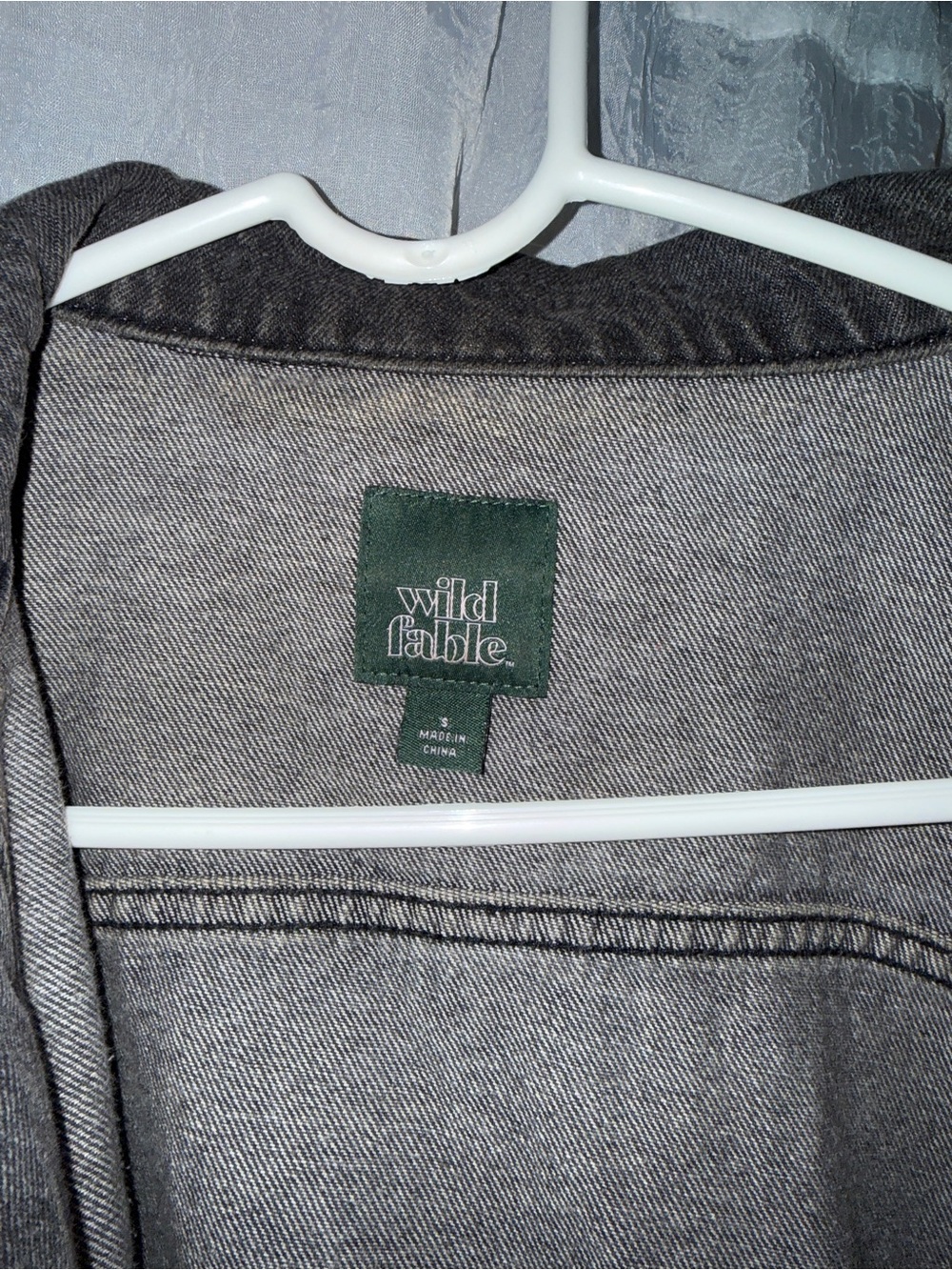 Wild Fable Charcoal Denim Jacket - Charcoal